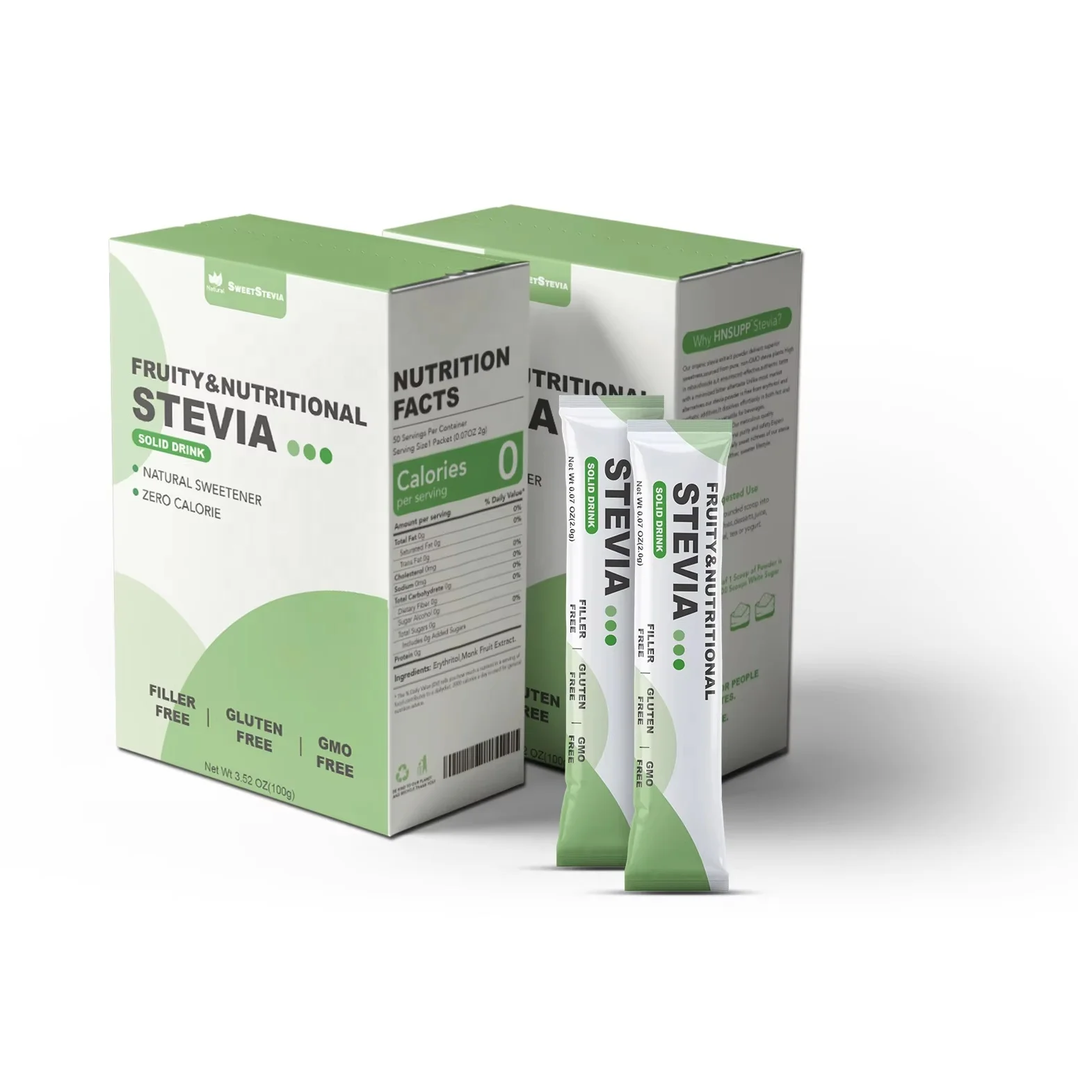 Mango flavored Natural zero calorie stevia steviol glycoside solid drinks with soluble dietary fiber