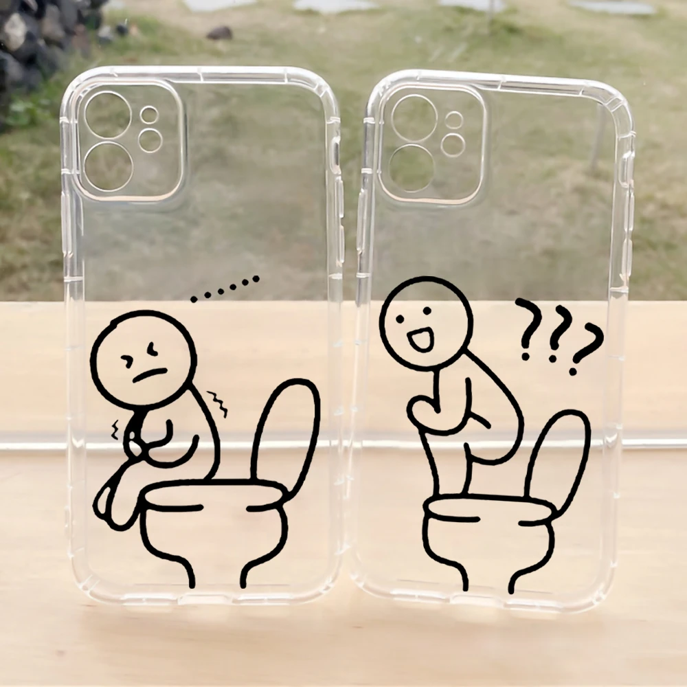 Love heart shit Clear TPU cell Phone Case For iPhone 14 pro max