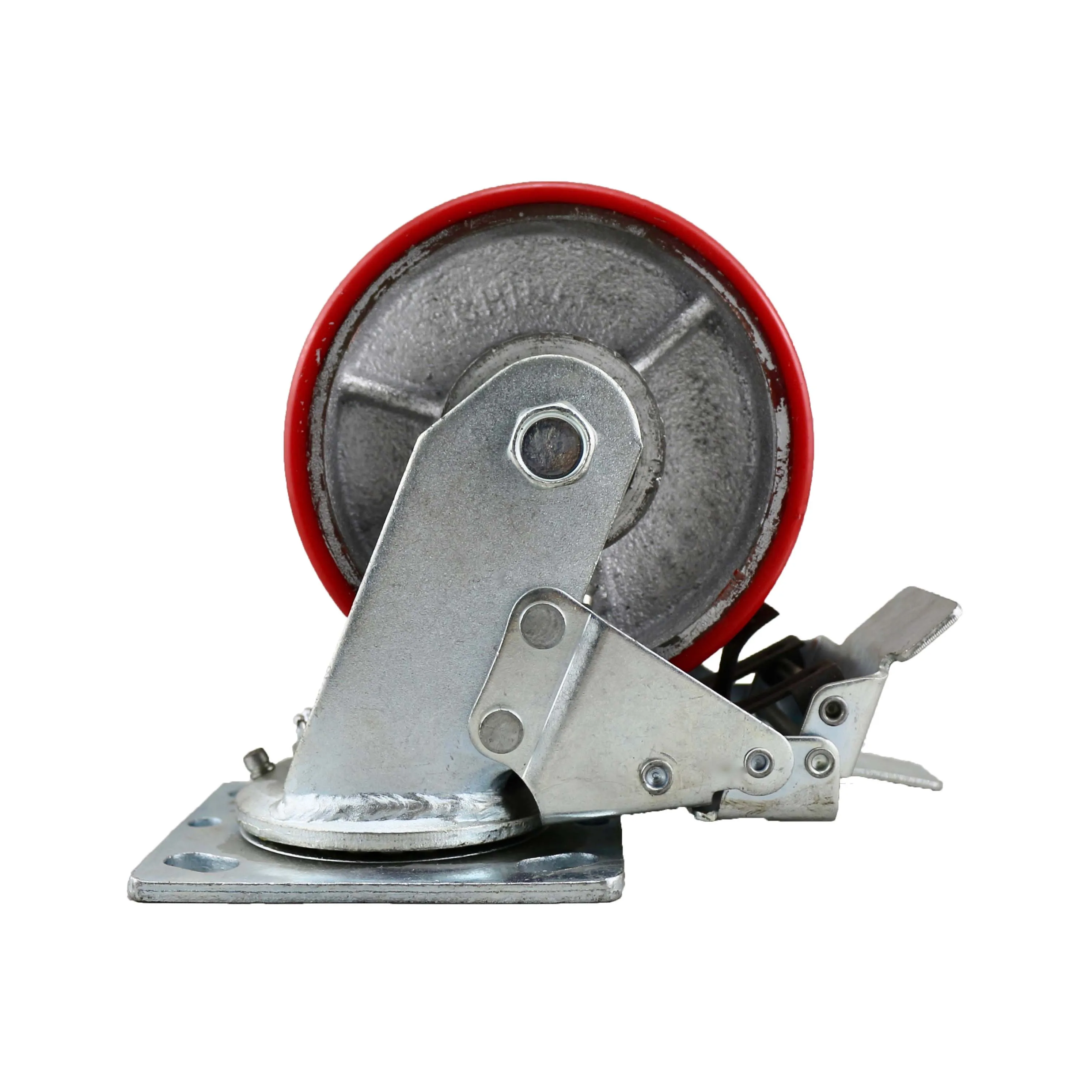 SS 6 дюймовый поворотный рицинус pu колеса промышленные колеса тележки