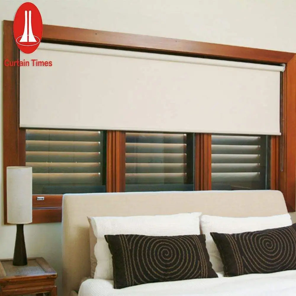 Popular Roller Chain Red Layer Aluminium Composite Pole Motors Outdoor Sun Shade Portable Roller Blinds