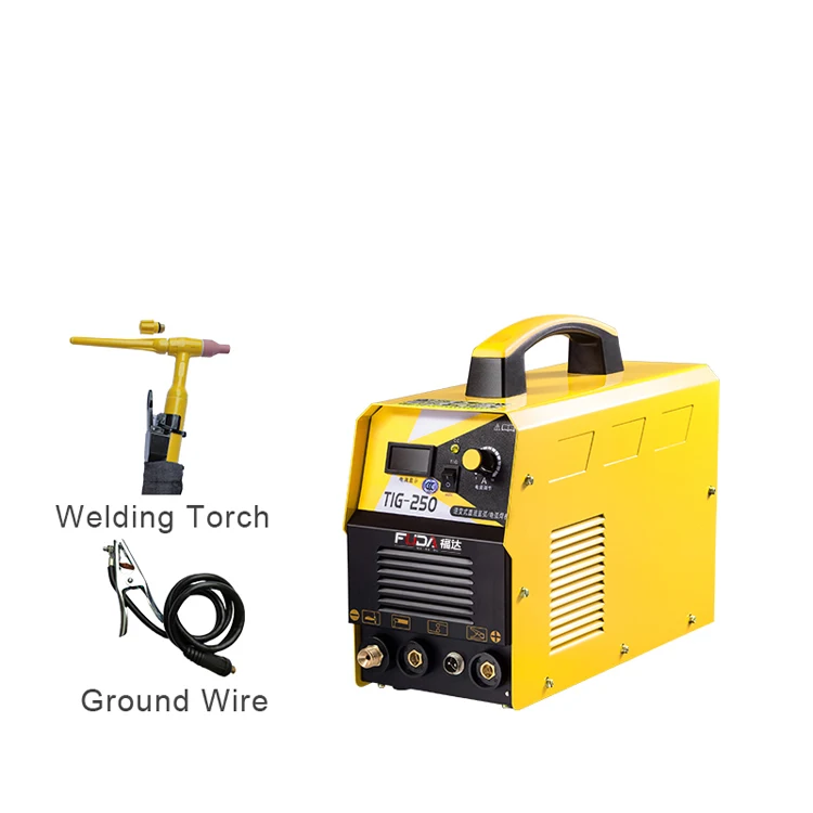 tig250 amp single phase hf tig/mma foot control tig welder