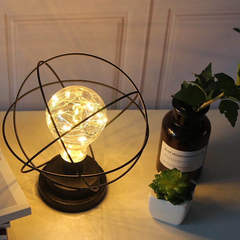 
LED Modern Metal table lamps Night Lights Metal craft table lamp Decorative industrial table Lights 