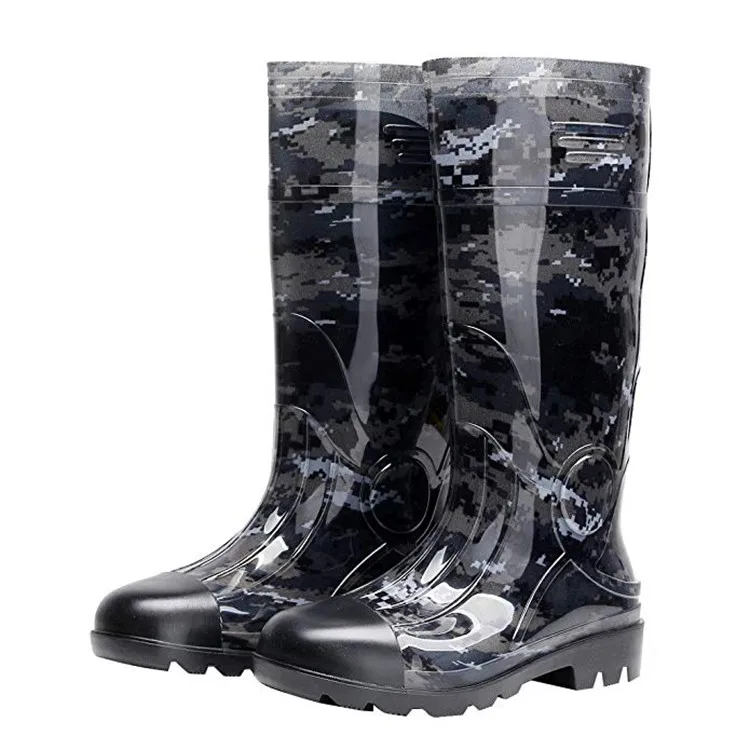 
Men Knee High Good Quality Comfortable Rubber Camo Rain Boots 