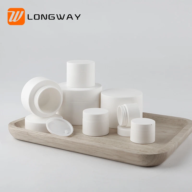 Wholesale face cream container 3/5/10/15/30/50/80g empty face cream container pp plastic jar plastic cosmetic packaging