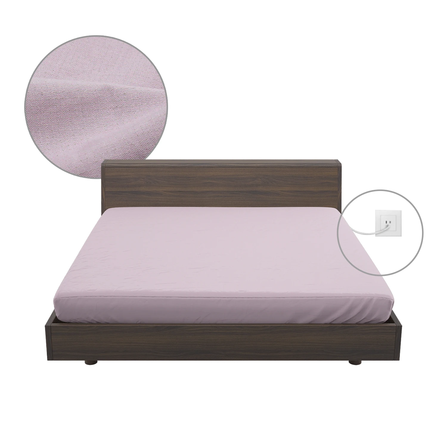 10% Silver Queen Size Grounding Fitted Sheet Premium Earthing Sheet for Improved Sleep Queen Size Grounding Fitted Sheet