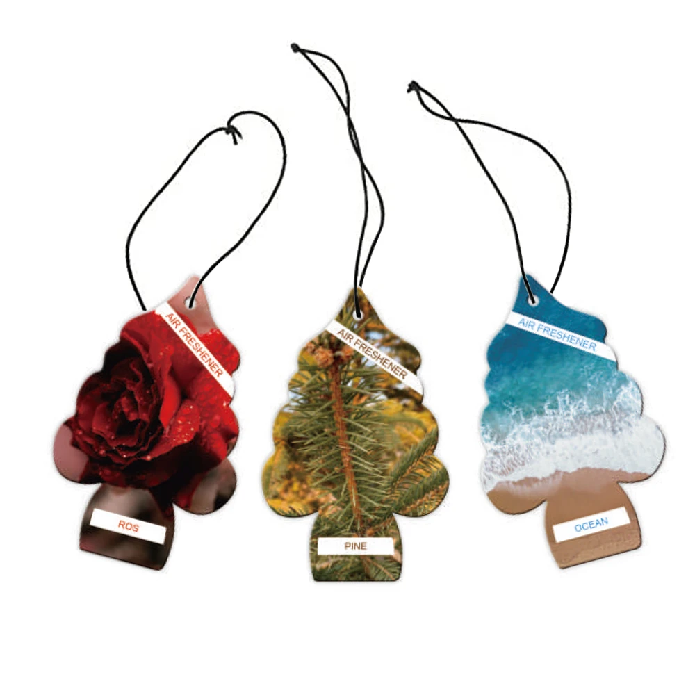 Luxury Car Accessories Scents Hanging Air Perfume Diffuser Smell Fresheners Funny Tree Design for Car Home Fragrance
