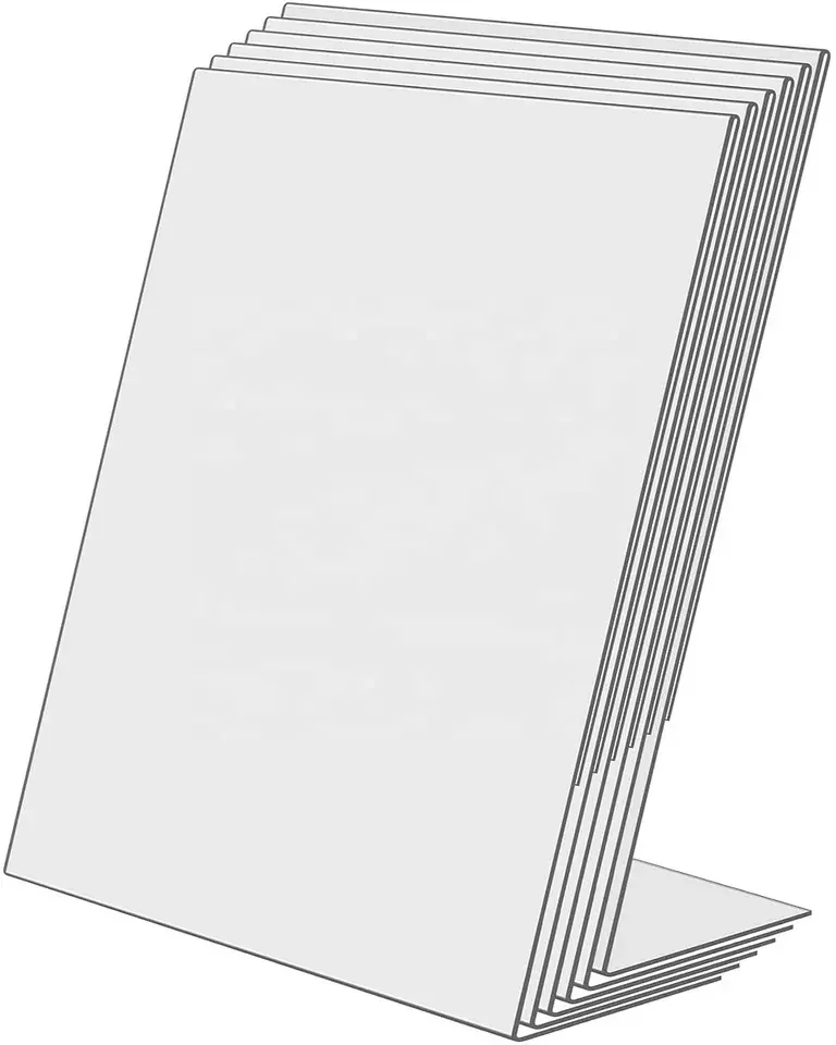 High Quality Table Card 8.5X11 Tilt Transparent Dustproof Acrylic Display Stands