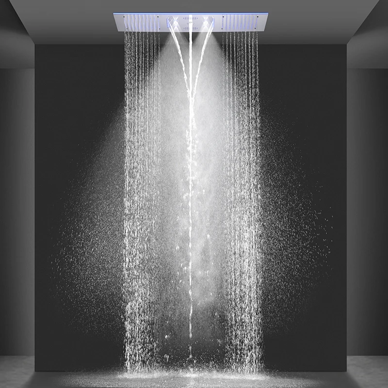 Modern multifunction 300*900mm shower head rainfall waterfall mist spray thermostatic stainless steel shower head