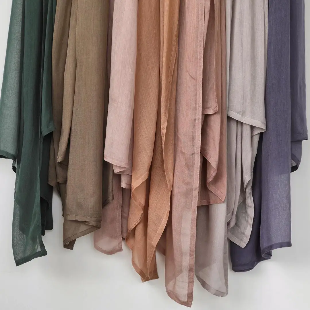 Легкая дышащая шаль из модала под заказ, Женский двойной хиджаб из модала с иглами, женский шарф, мусульманский хиджаб, модный, параметры 0163 70*180 см