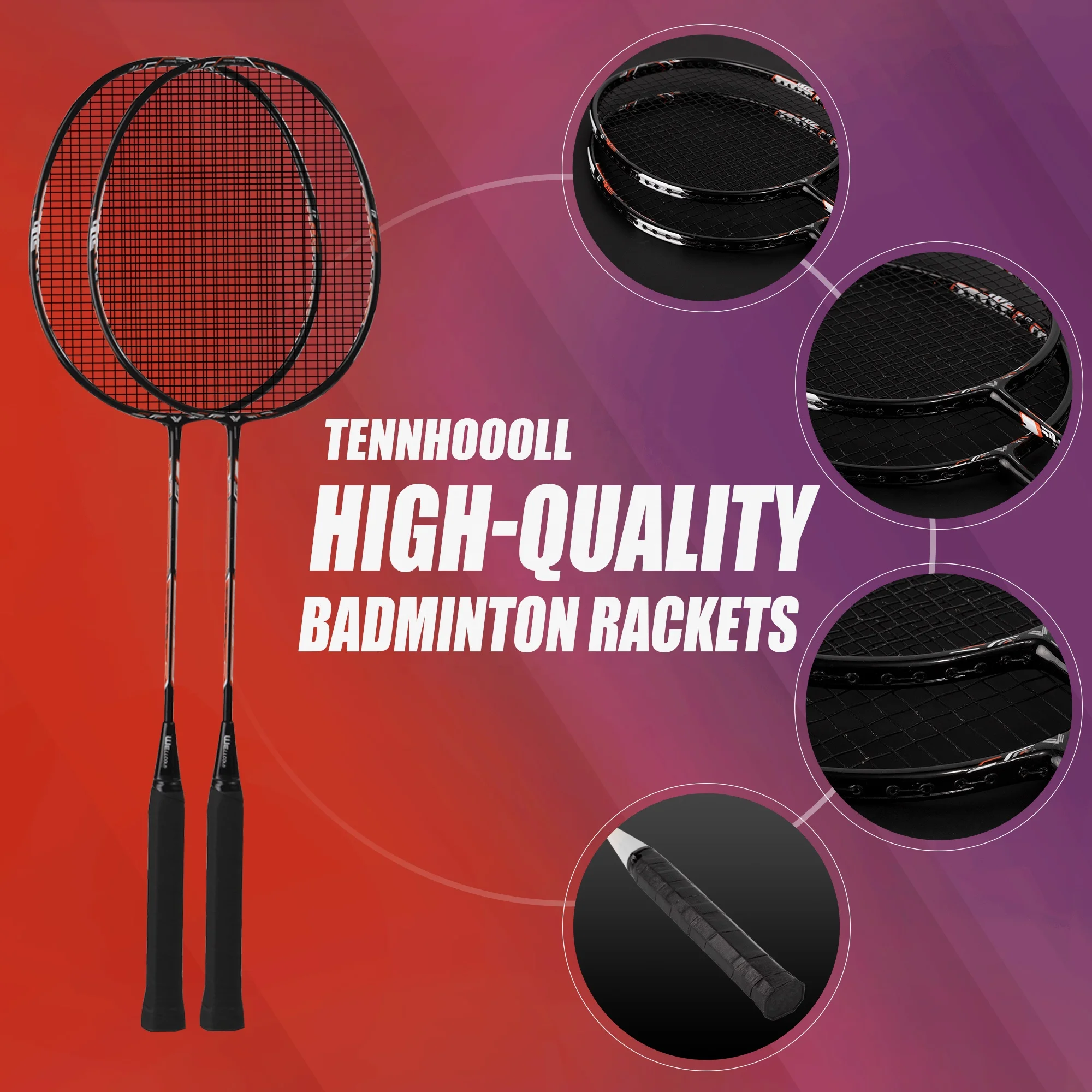 Low price good quality aluminum&graphite alloy badminton racket brand supply