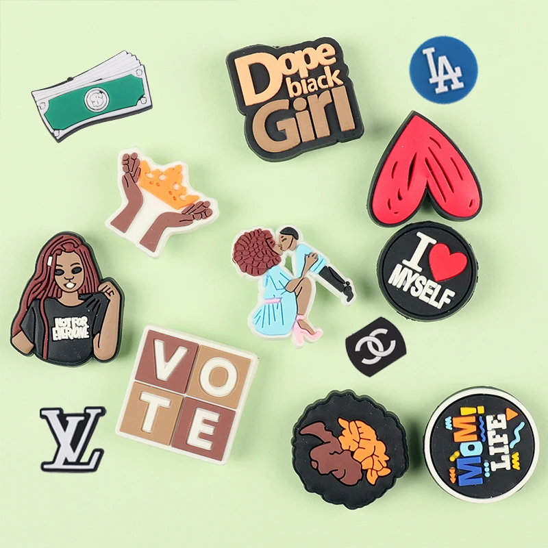 
Wholesale Pvc Rubber Shoe Lace Charms Custom Croc Clog Shoes Decoration Charms for Croc Sandals and Bracelet Gifts for Kids 