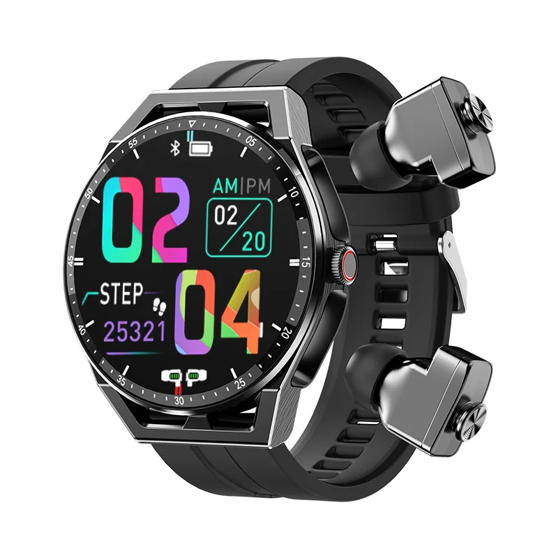 Round Dial Sport Mobile Phone Internet Touch Waterproof Blood Glucose Monitoring Smart Watch With Earbuds Camera 2023