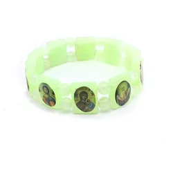 Luminous Sticker Icon Bracelet Religious Jewelry Orthodox Plastic Elastic Bracelet Jewelry