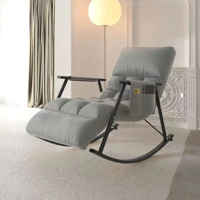 Hot Sale Lounge Rocking Chair Can Lie and Sleep Lazy Sofa Adjustable Lounge Chair for Balcony Living Room