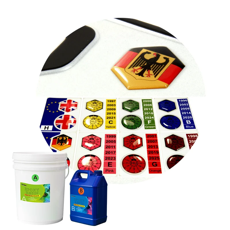 AB Components Epoxy Resin and Hardener 3D Glue for Label and Stickers Flexible epoxy resin