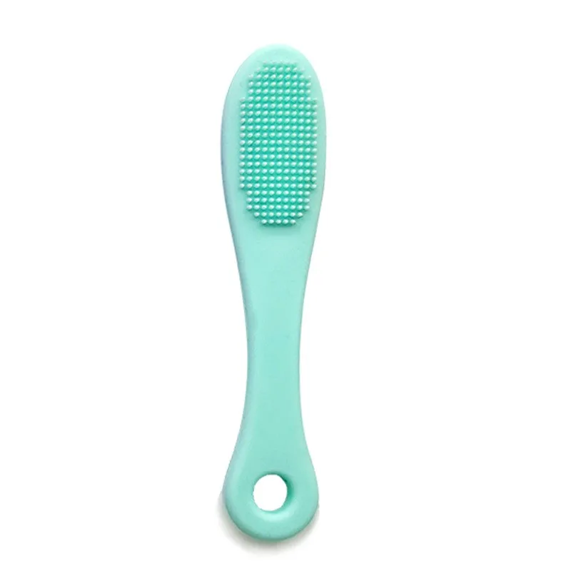 10cm Silicone nose brush manual thumb washing brush black head cleanser facial cleaning brush
