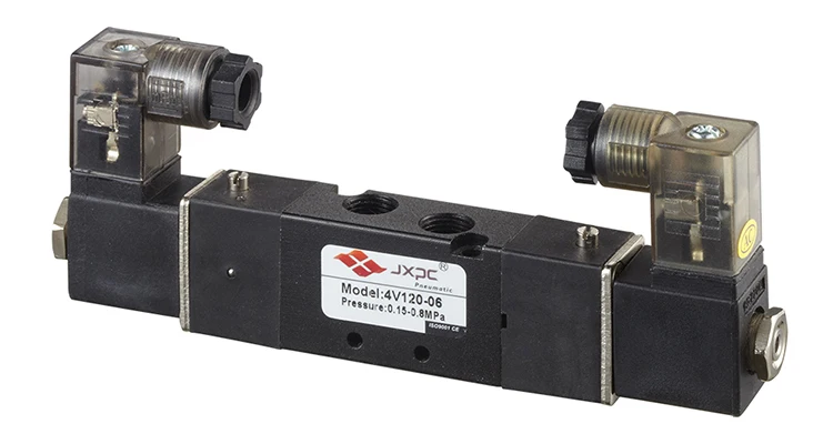 4V120-06 Pneumatic Control Valve High Quality 1/8' DC 24V Double Position 5 Way Air Solenoid Valve