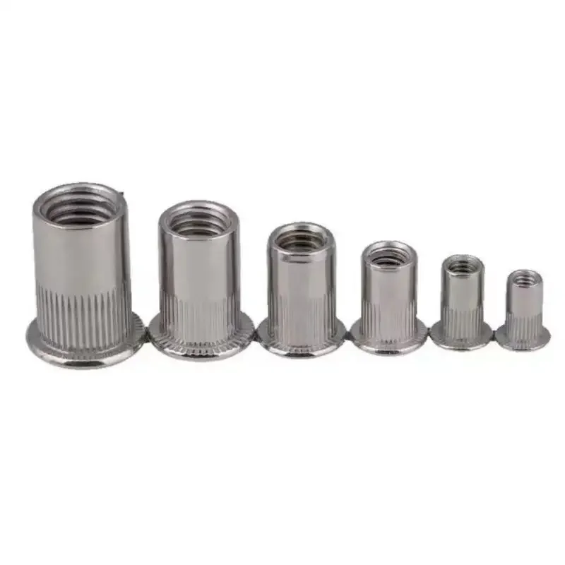 Best-Selling Customizable Flat Head Rivet Nuts Open Hole Threaded Insert Pop Nut Zinc Plated Galvanized Finish Hex Head Type