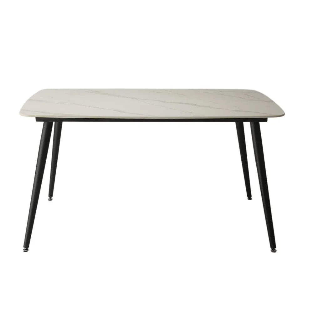 China factory direct wholesale restaurant modern top steel frame coffe table rectangular marble dining tables and 2 chairs