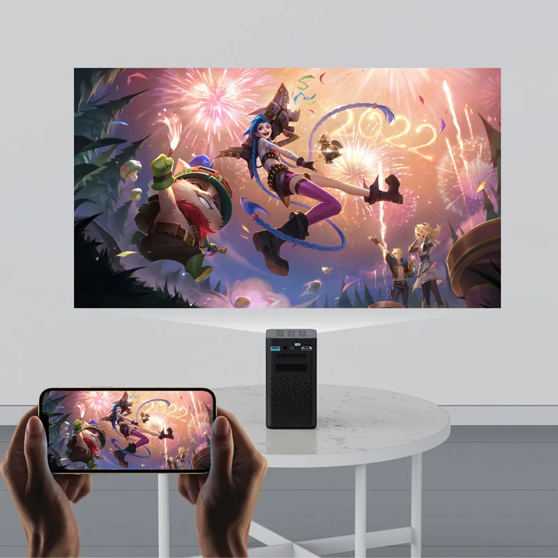 Havit Pj208 Smart Portable Projector Mini Android Lcd Led 4K Wireless Home Theater 1080p Wifi Video Phone Projector