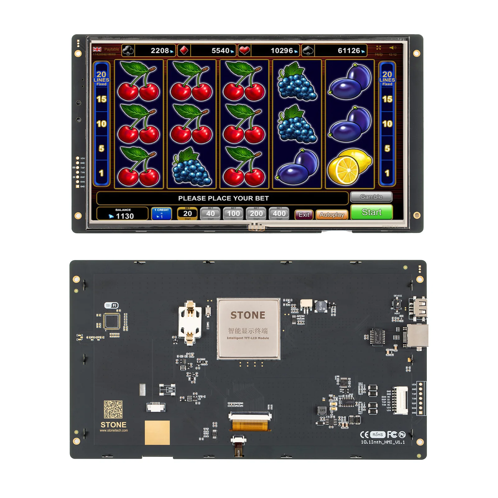 From 3.5' to 15.1' screen TFT LCD HMI Modules Raspberry Aduino RS485 232 422 TTL Json Hex Monitor Controller panel Display