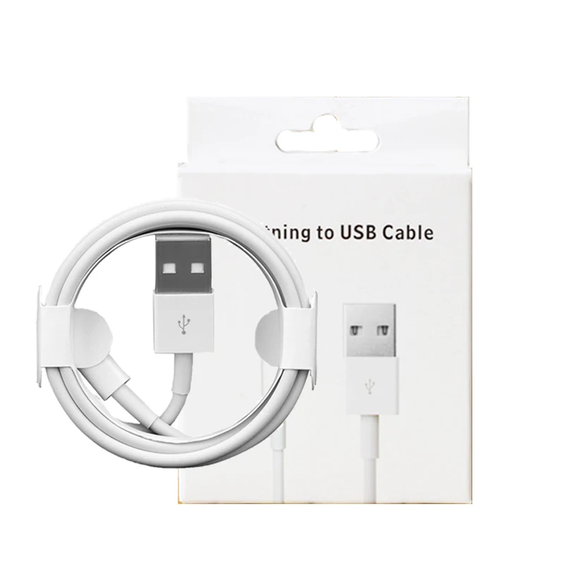 Factory Wholesale TPE Fast Charging USB Cable 2.1A 8Ping 3FT 6FT 10FT Customizable Logo cable  for iPhone 14Pro X 13 13 Pro Max