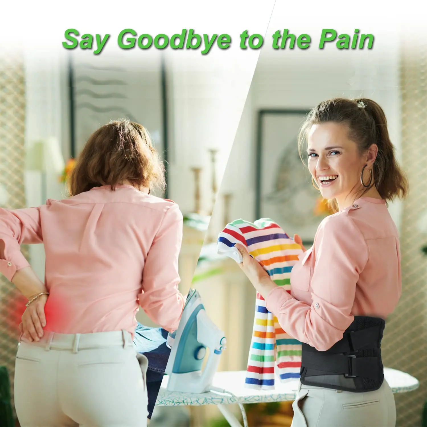 Technology Pain Relief Support Back Brace Breathable Back Brace for Men Lower Back Pain Relief