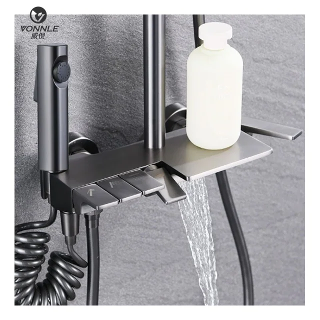 Stainless Steel 360  Hot Cold Water Tap shower sets shower head bathroom shower set