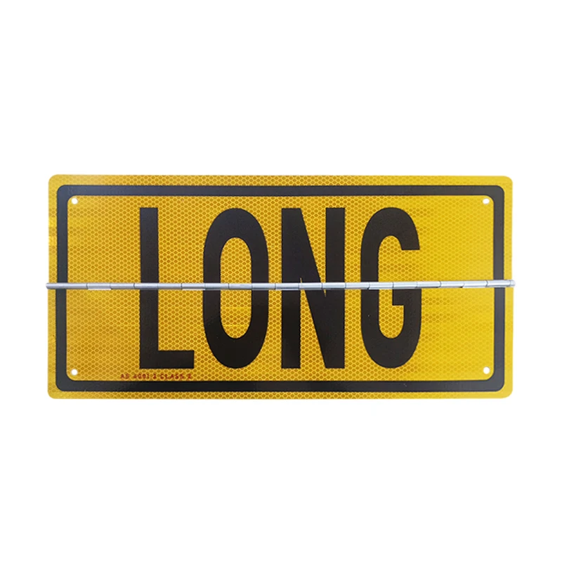 Class 2 Reflective Aluminum Plate Flip Up Aluminum Hinged Oversize Load Road Train Long Vehicle Sign For Truck Vehicle Trailers