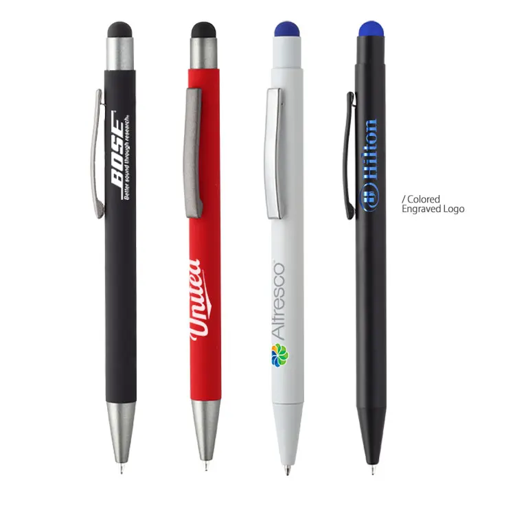 
Rubberized Aluminium Pen Promotopal Popular Metal Pen With Touch Screen 
