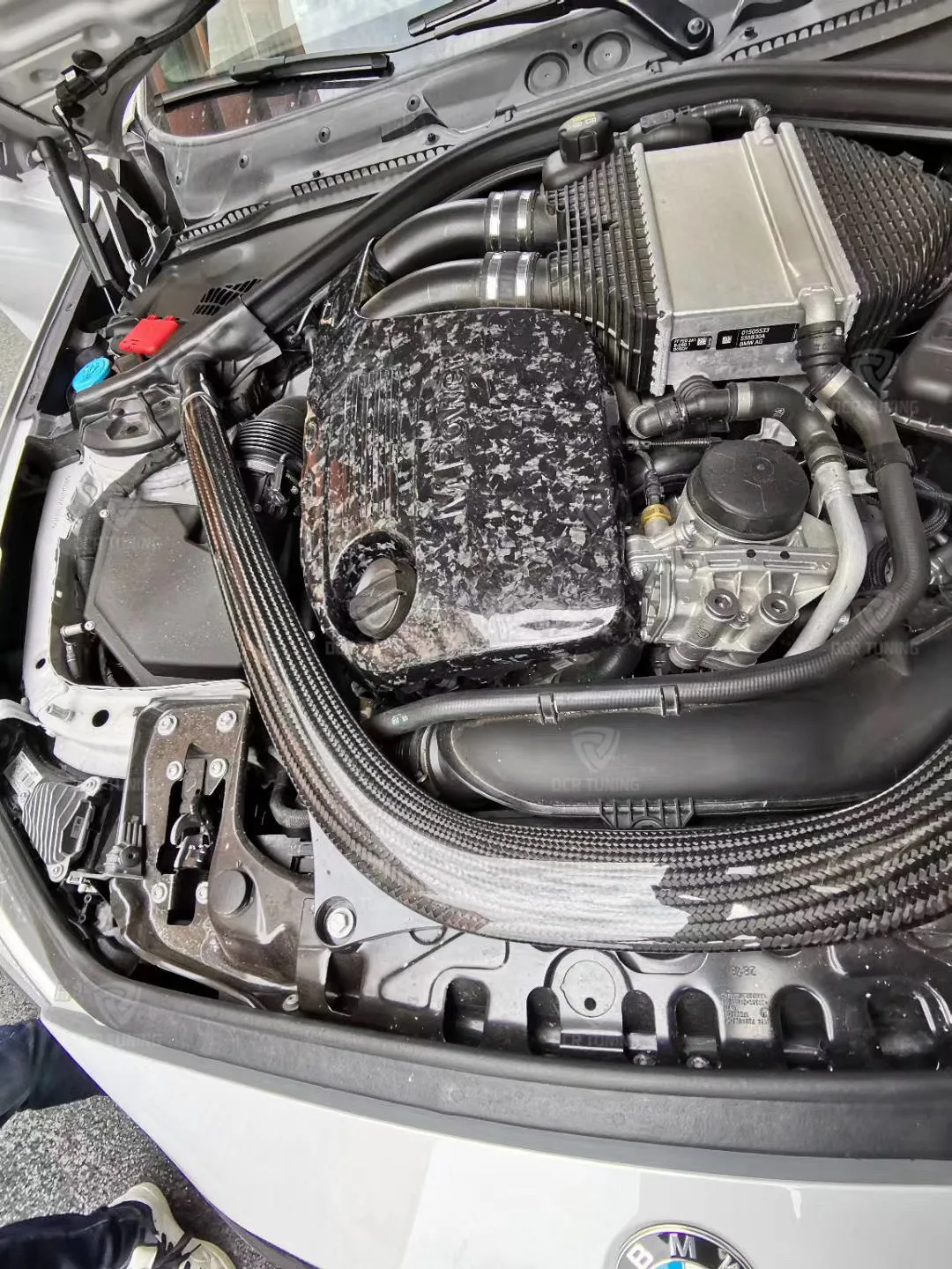  Накладки на крышку двигателя из сухого кованого углеродного волокна для BMW M Ser F80 M3 F82 F83 M4 2014 + F87 M2 Competition 2018 наружная