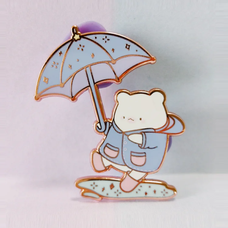 Wholesale no minimum metal pins supplier rose gold plated cute hard enamel pin for girls