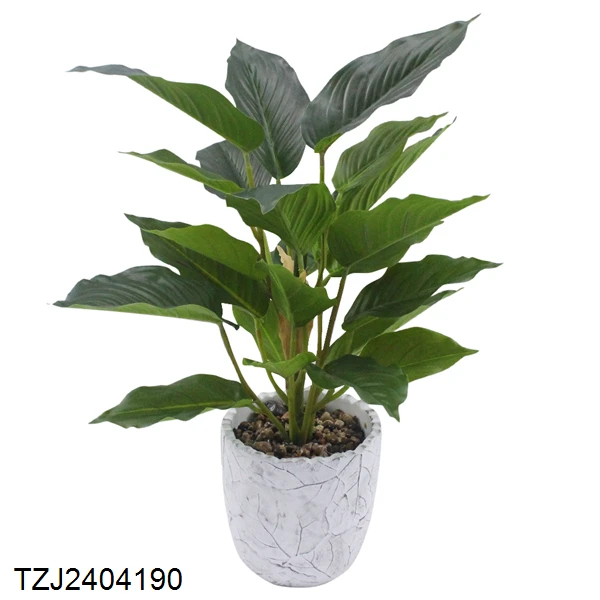 Artificial Fern Fake Pot Simulation Green Plastic Greenery Decoration Indoor Home Decor Living Room Decorative Mini Potted Plant