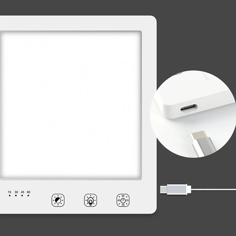 Factory Cheap Help Fight Winter Depression Therapy Medical Device 10000lux 5V 2A Sad Light Therapy Lamp