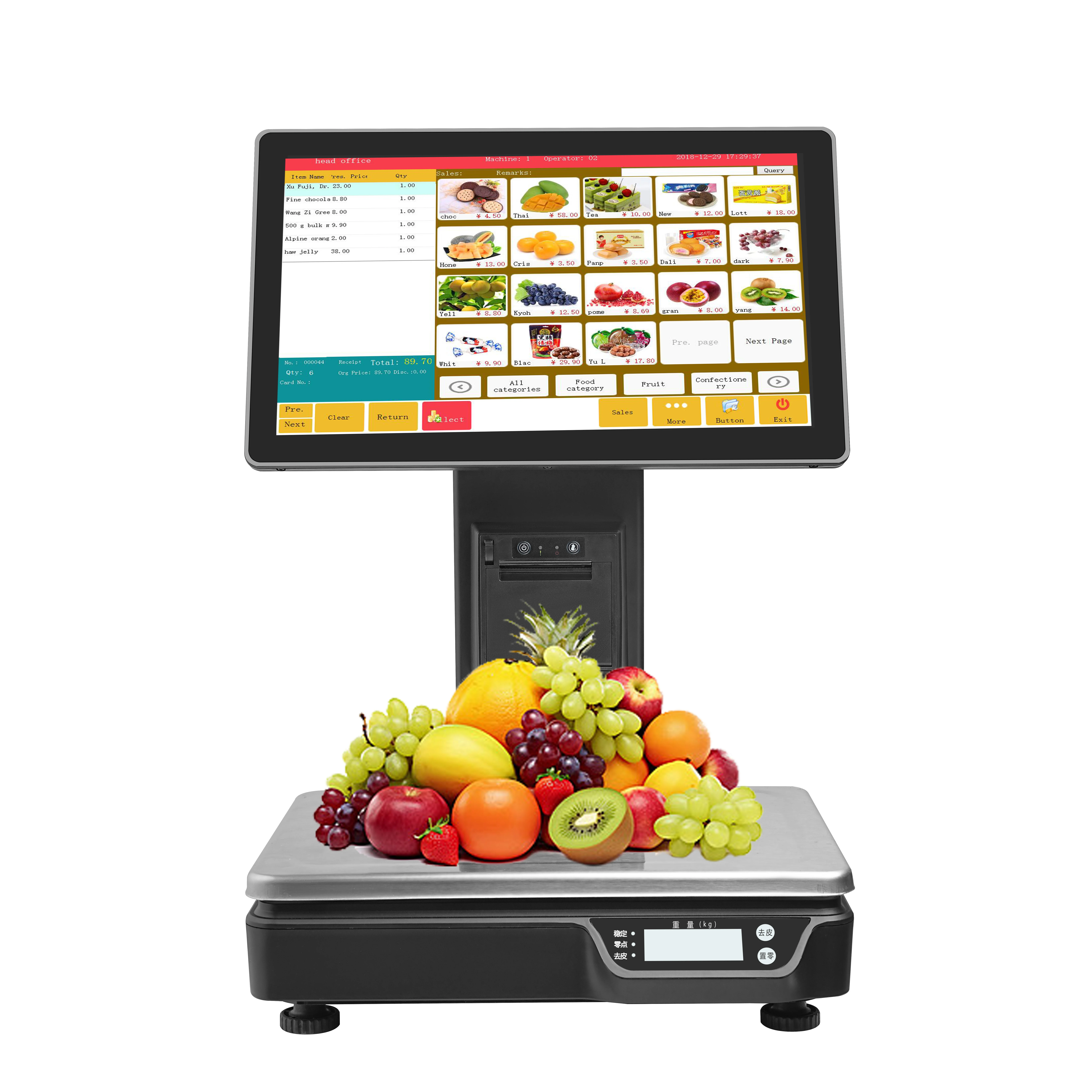 Sunson Cash Register Smart Ai Camera Pos Scale With Touch Sreen Pos Machine Pos Systems For Sale Weighing Scale For Supermarket