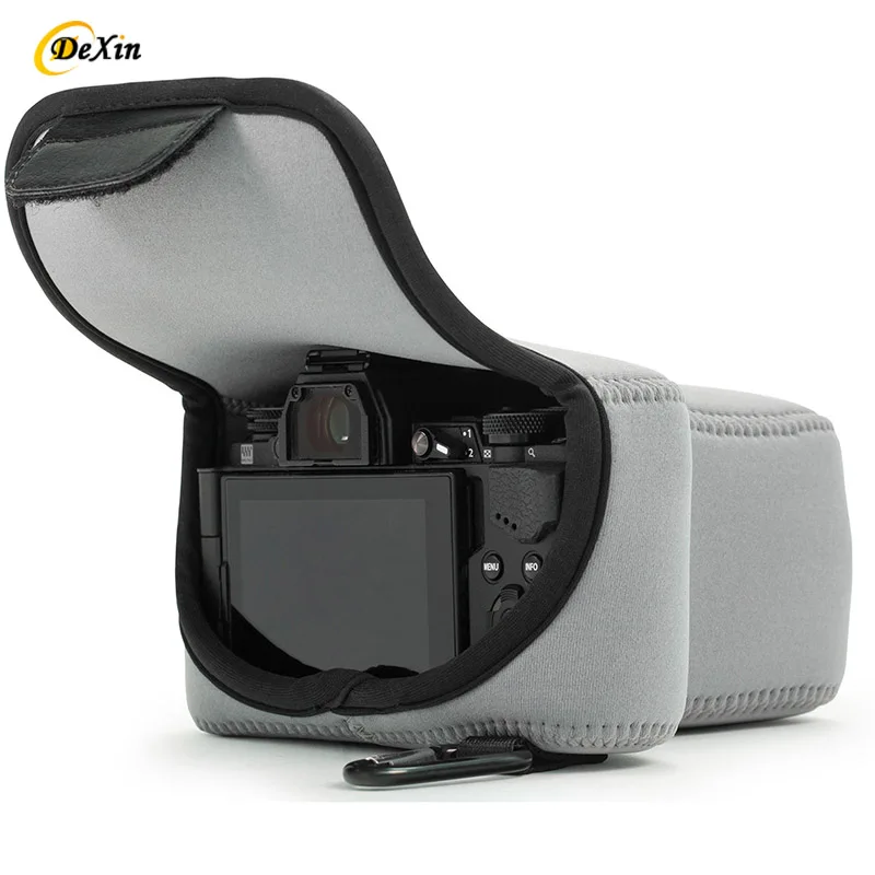 Customized Neoprene Camera Bag Digital D-SLR Zoom Soft Pouch -Protective Camera Case in Black