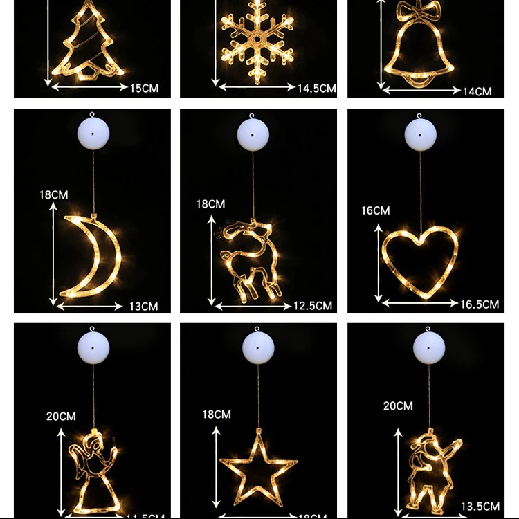Window decoration light suction cup lights Christmas holiday decoration lights