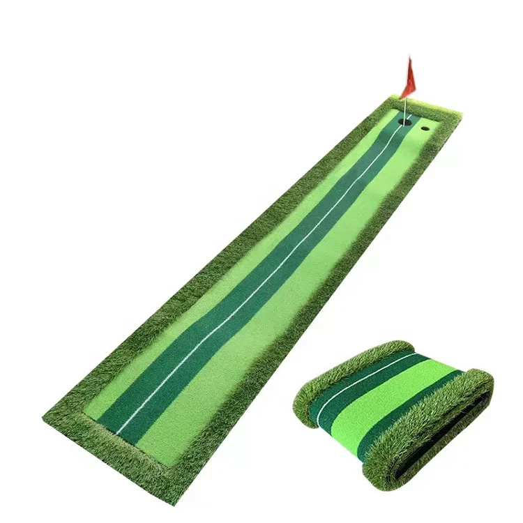 Indoor Golf Course Putting Practice Set Home Office Practice Blanket Two-color Ball Track Push Rod Exerciser