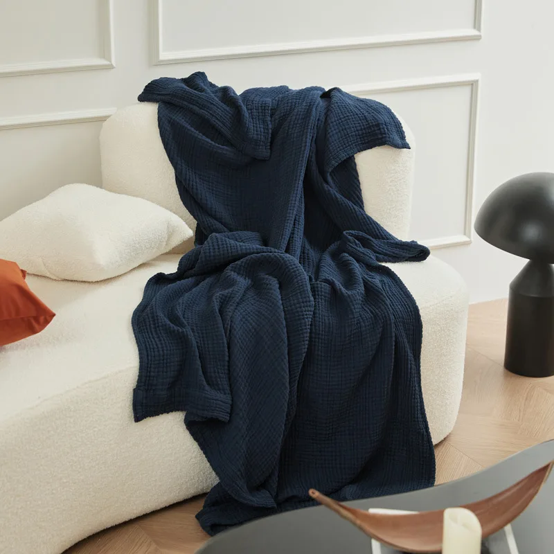 100% Cotton Gauze Muslin 4 layers 6layers 8 layers baby swaddle Soft Throw Blanket