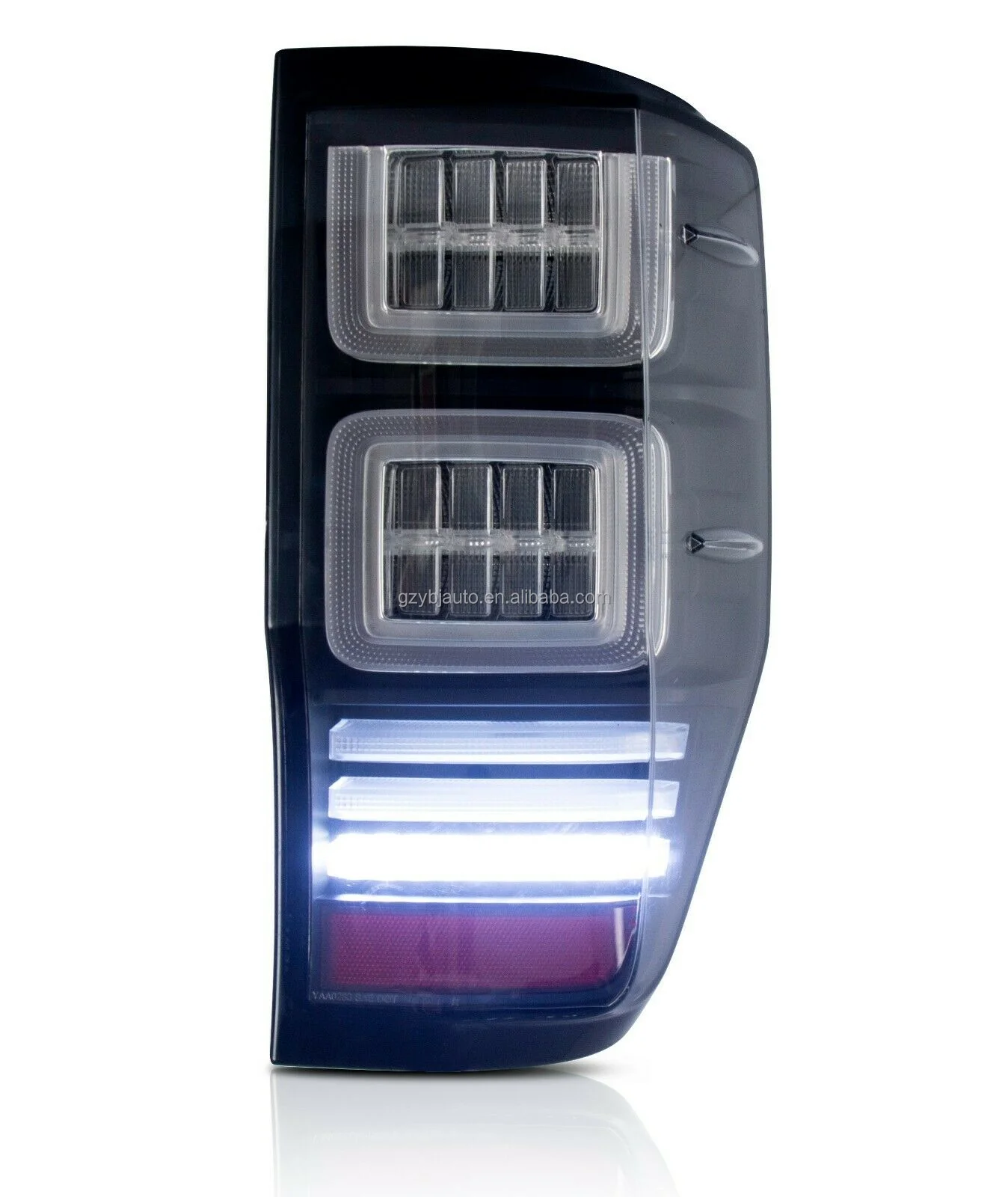 YBJ car accessories rear Driving + Brake+Turning+fog+reverse light For Ranger T6 Double Cab 2012-2015 LED taillight