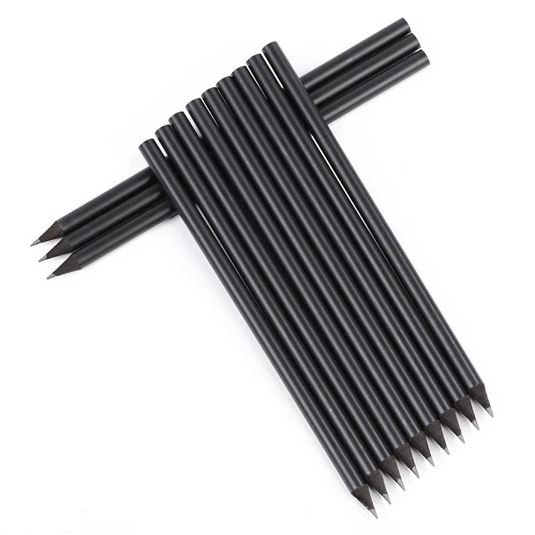 Factory Wholesale Cheap Black Wood HB Lead Pencil for Promotion