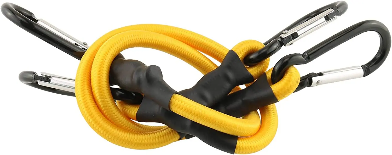 High Quality Gym equipment Heavy Duty Manufacture Elastic Bungee Cord With Carabiner Hook Tie Down  for wholesale hot selling