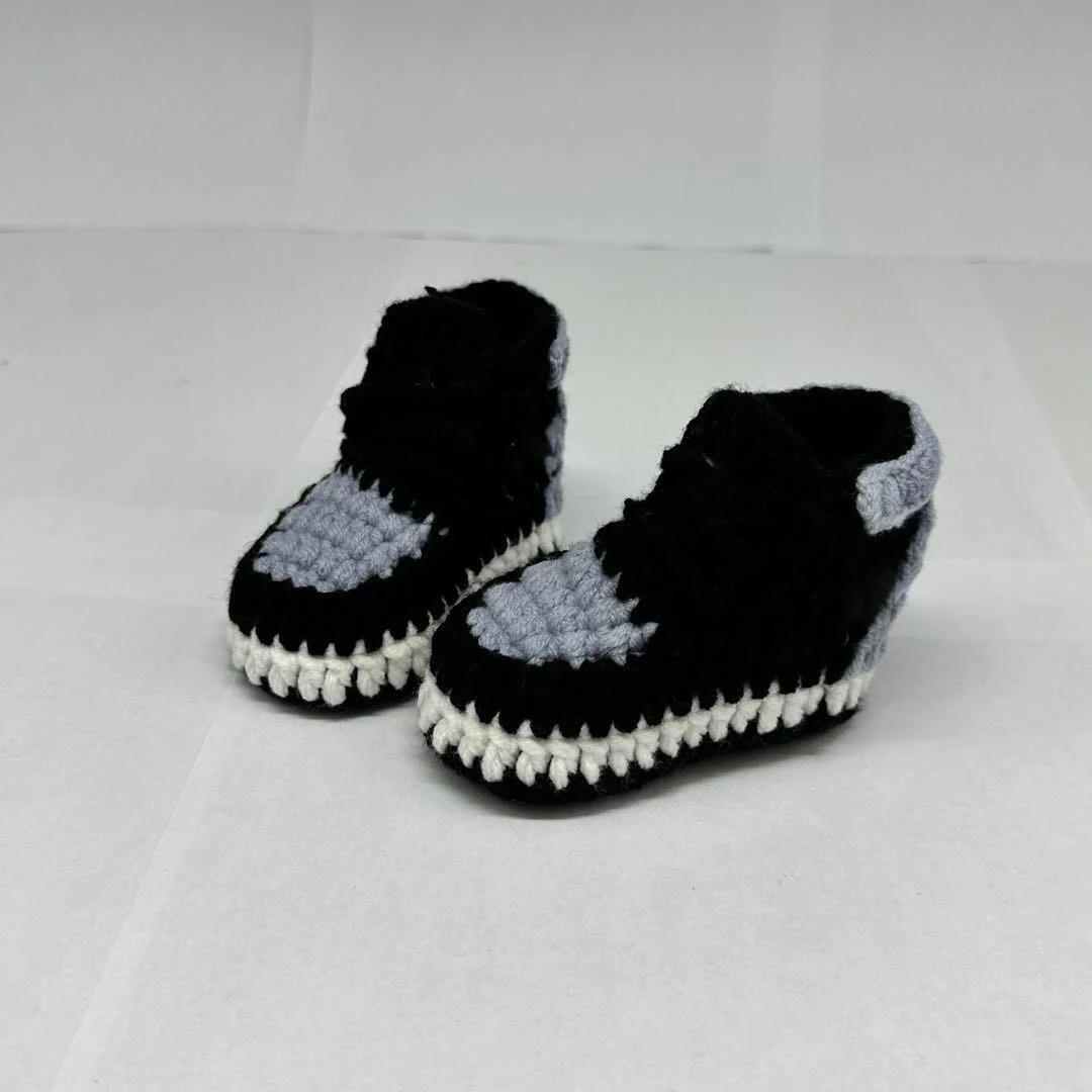 Newborn Baby Girls Boys Casual Shoes Handmade Crochet Sneaker Booties Crochet Baby Socks 0-3 Months