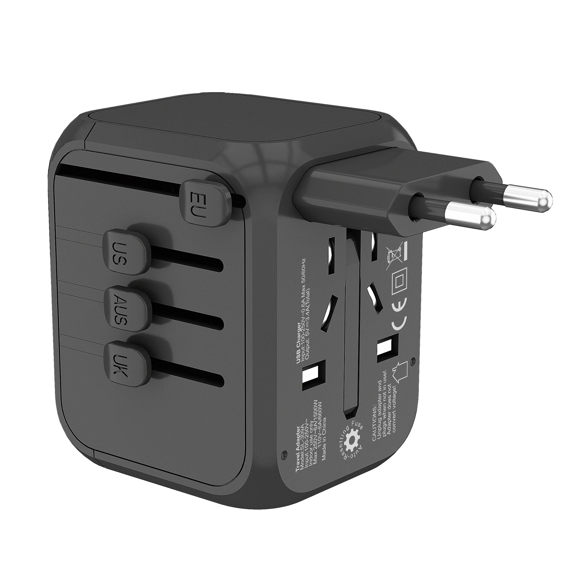 International power adapter 220v 50hz 110v 60hz converter for smartphone and gifts