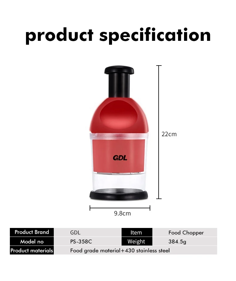 2024 Кухонные гаджеты портативный измельчитель для еды арахисового лука Быстрый ручной