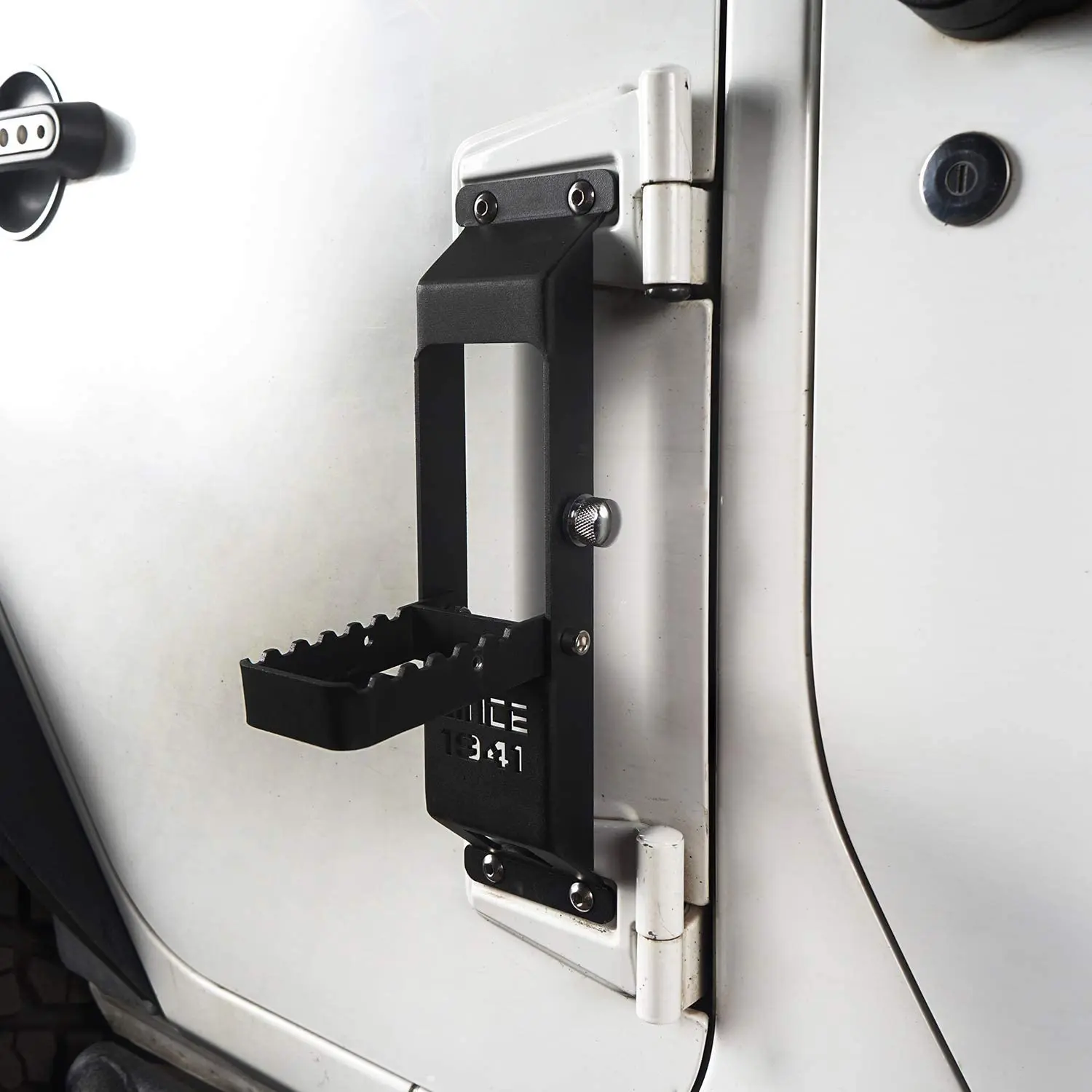 Door Hinge Step Foot Pedal w/Since 1941 Sign for 2007-2018 Jeep Wrangler JK & JKU Accessories
