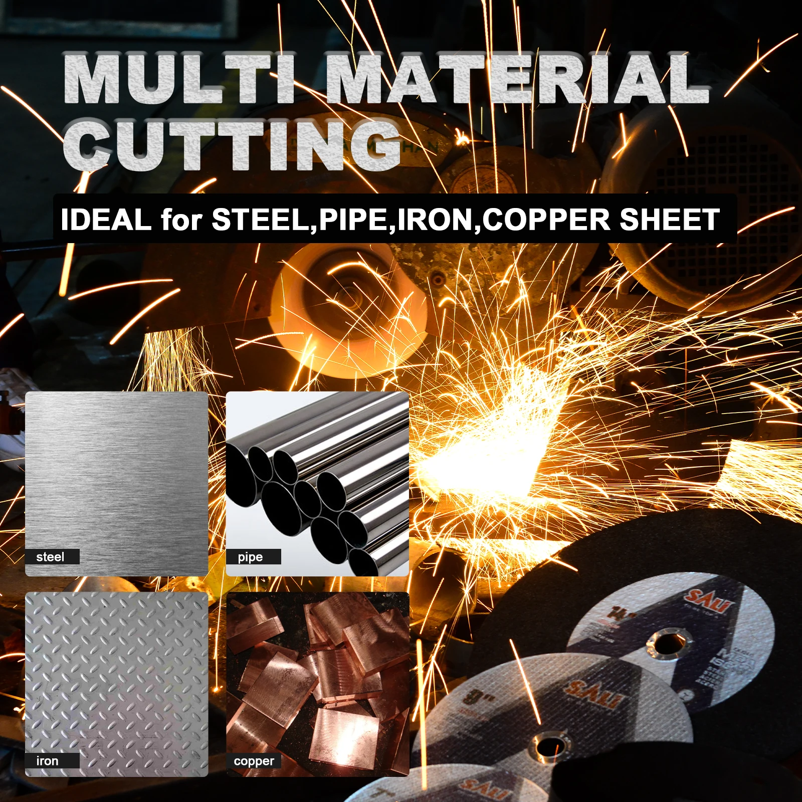 SALI 4.5 inch 115mm  abrasive tools cut off disk double net metal cutting disc for angle grinder