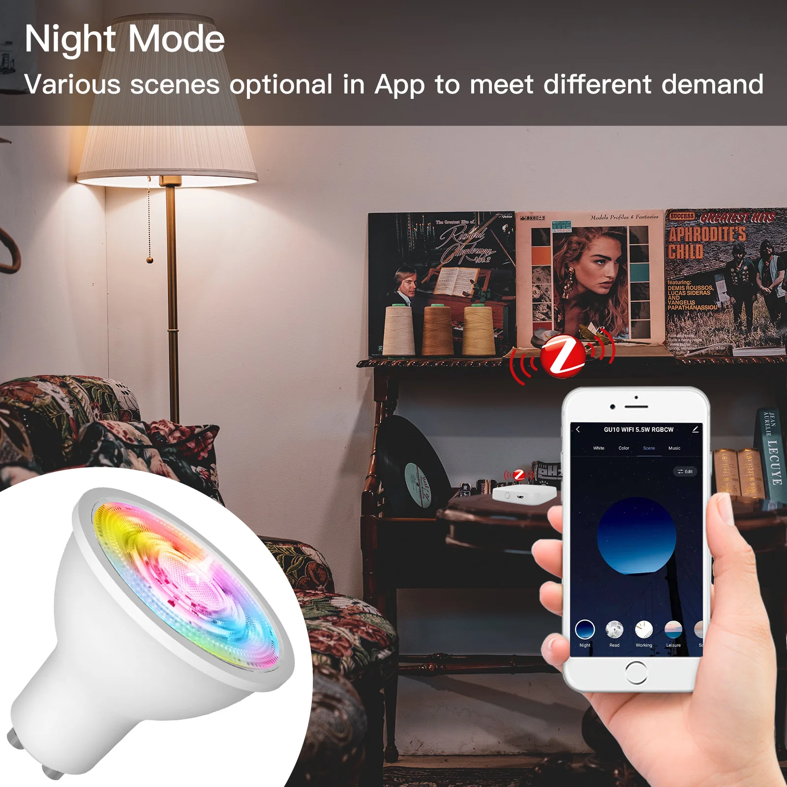 2022 New Zigbee Smart Bulb Alexa Voice Control Dimming Color 6w Bulb support 7 colors