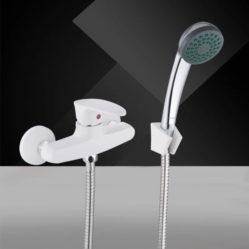 white color Europe standard plastic shower faucet ABS material faucets bathroom mixer faucets Russia market