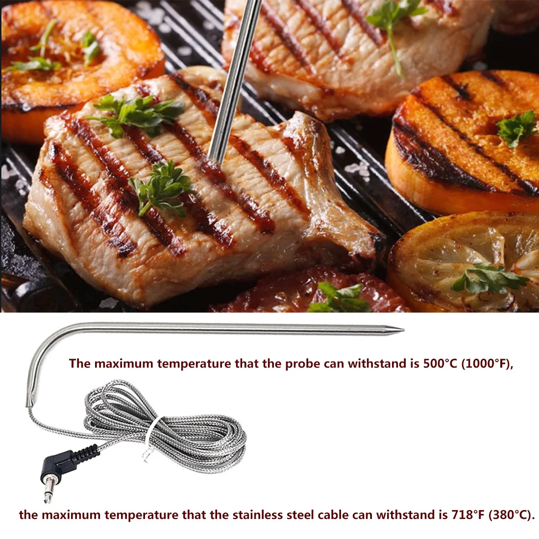 Cross-border Pit Boss oven oven dedicated BBQ food temperature sensor meat temperature probe PT1000